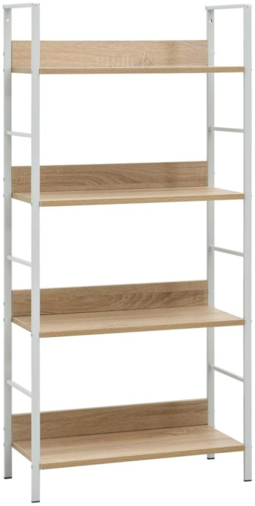 vidaXL Bücherregal 4 Regalböden Eiche 60×27,6×124,5 cm Holzwerkstoff 288225 Bild 1