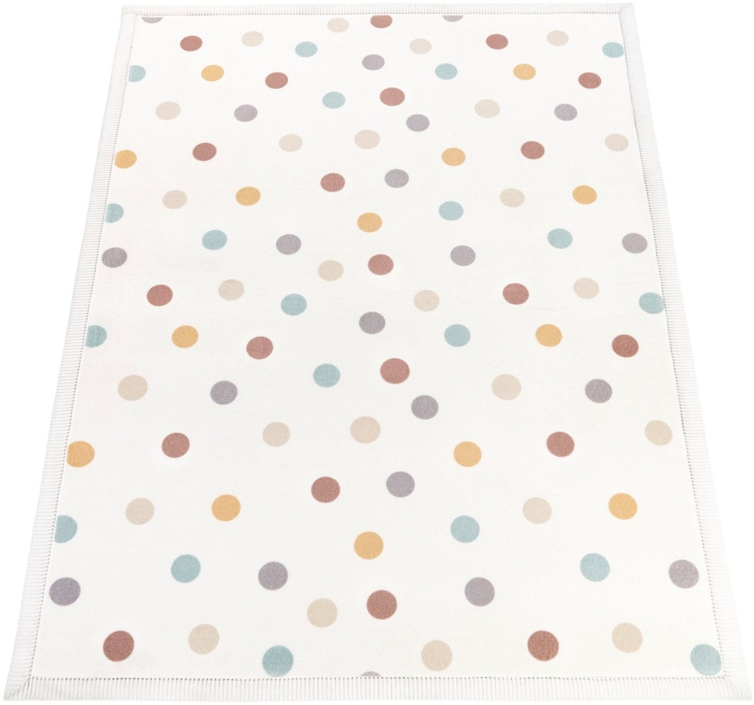 Paco Home Kinderteppich Emilia 351, rechteckig, Höhe: 24 mm, Kurzflor, gepunktet, sehr weicher Flor Bild 1