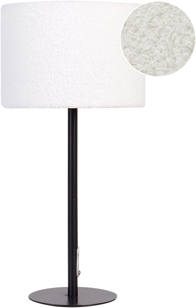 Tischlampe VINAZCO Bouclé Weiß Bild 1