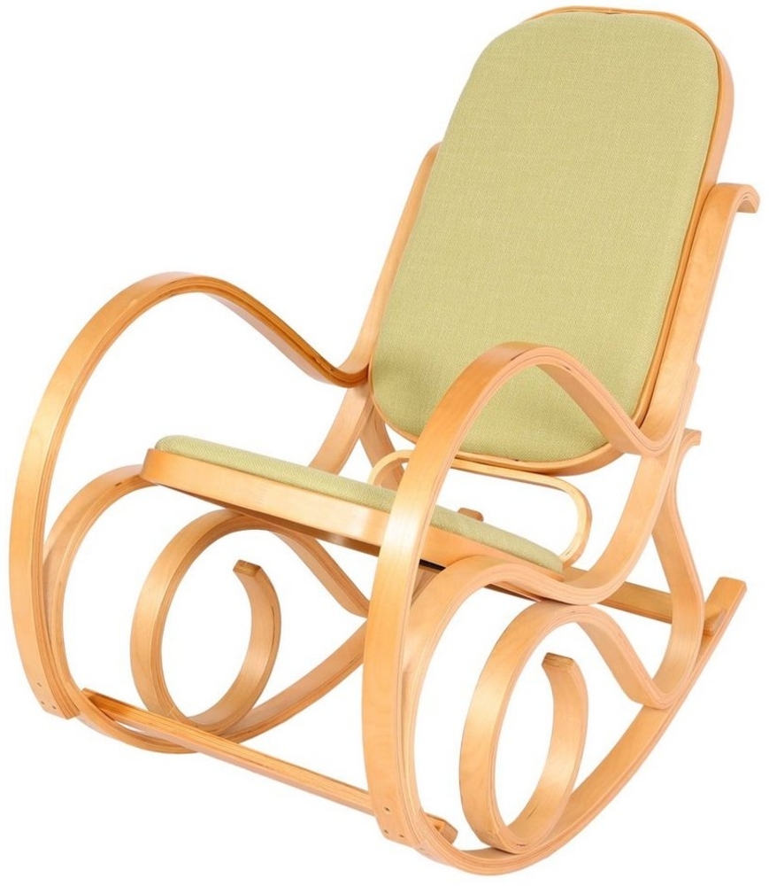 MCW Schaukelstuhl Gallarate, Retro-Design, Stabiles Gestell, Weiche Polsterung, Schaukelfunktion Bild 1