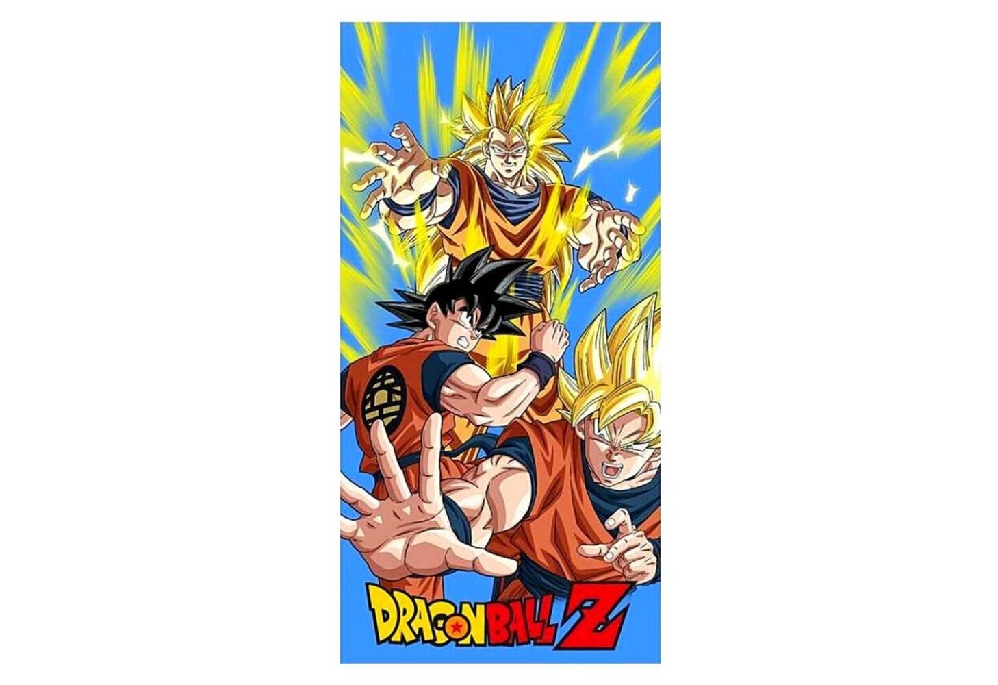 Dragon Ball Badetuch Son Goku, Mikrofaser, Jungen Strandtuch 70 x 140 cm schnelltrocknend Bild 1