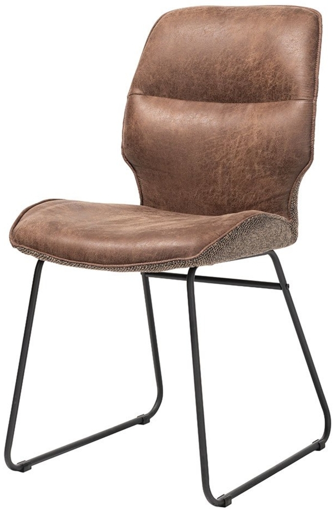 Stuhl Ravi, Metall, Stoff, Braun, 48 x 88 x 63 cm Bild 1