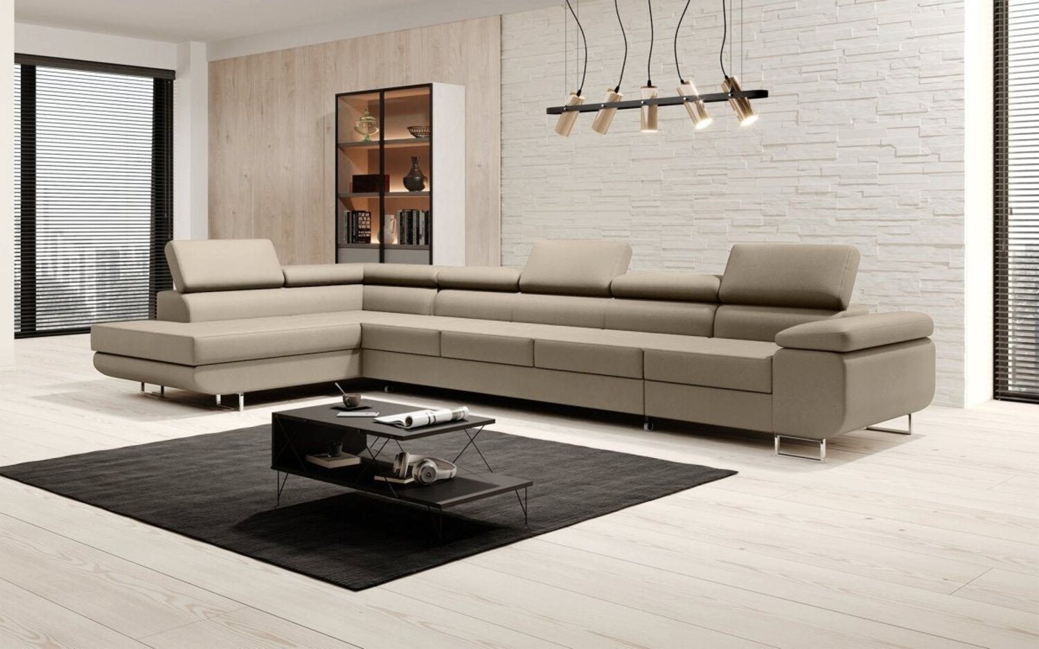 Luxusbetten24 Schlafsofa Designer Sofa Maxi, mit Schlaf- und Klapptfunktion Bild 1