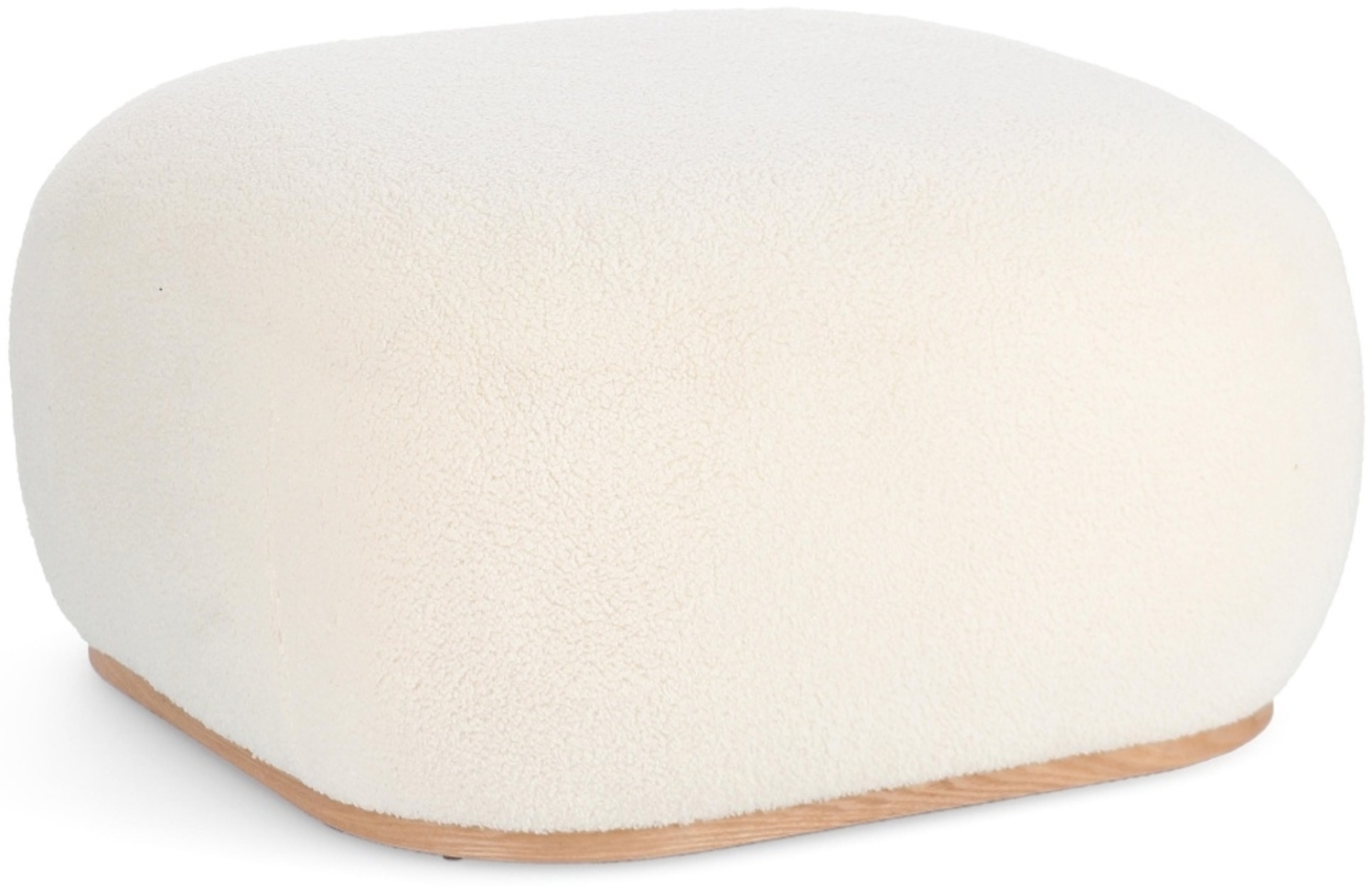 Pouf Mariana aus Boucle-Stoff, 67 x 67 x 36 cm Bild 1