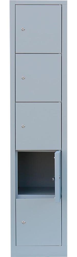 XXL Schließfachschrank/Schulspind mit 40cm Fachbreite Wertfachschrank Fächerschrank Spind Lichtgrau 523910 Bild 1