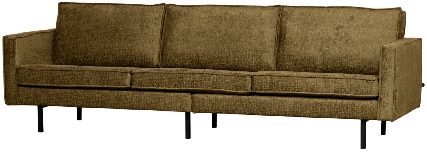 Sofa Rodeo 3 Sitzer aus Struktursamt, Brass Bild 1