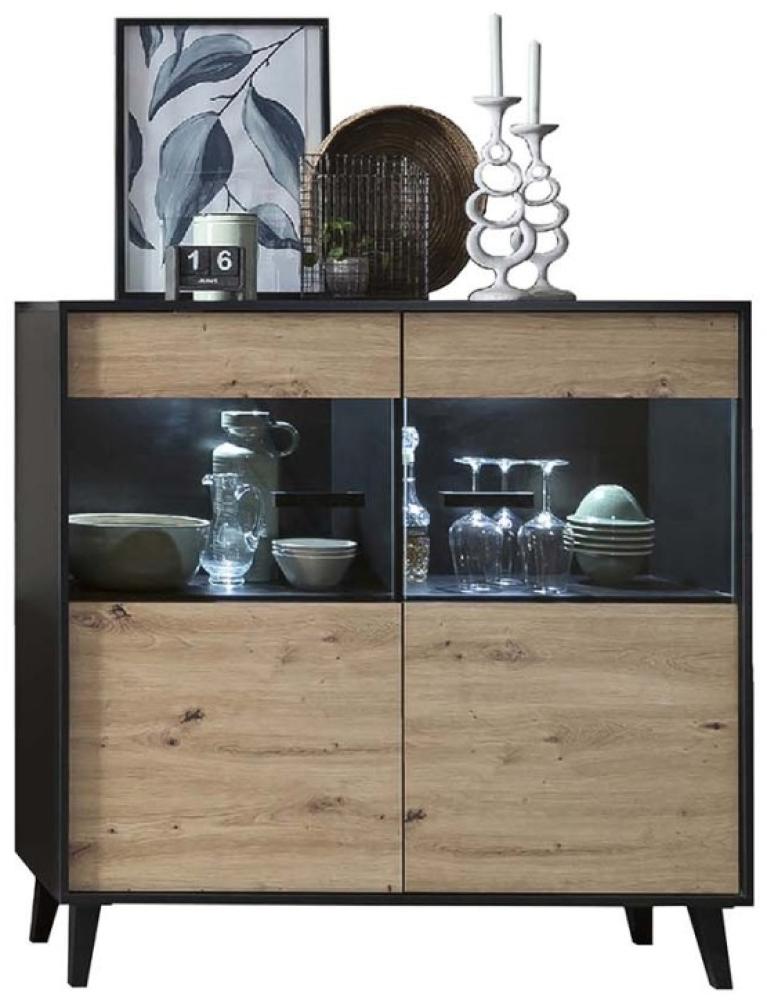 Highboard Artona - Artisan Eiche / Schwarz Bild 1