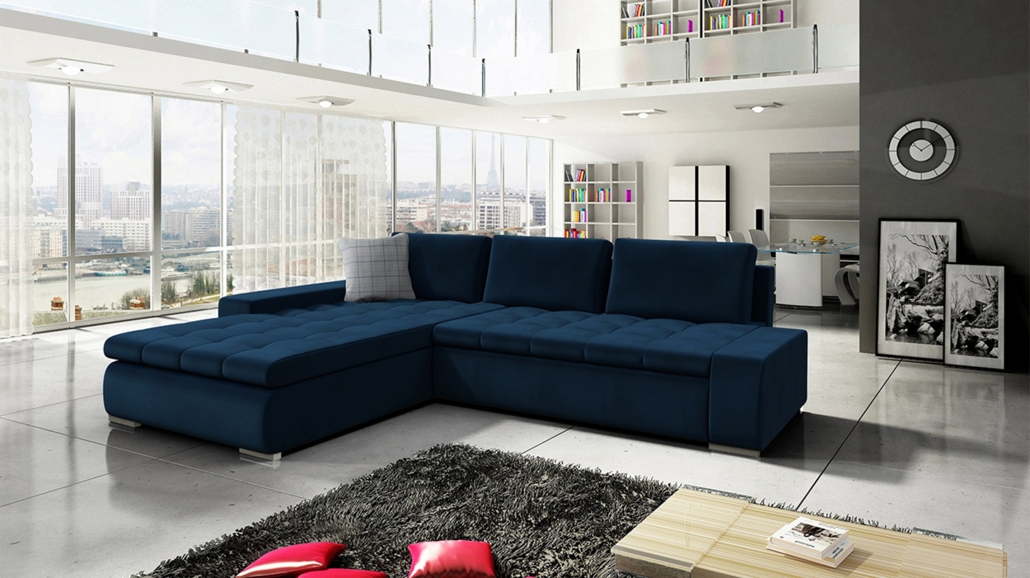 Ecksofa Orkan (Farbe: Kronos 09 + Senegal 818) Bild 1