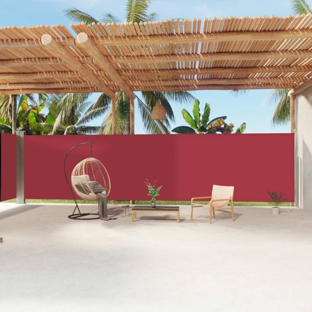 vidaXL Seitenmarkise Ausziehbar Rot 200x1200 cm 318083 Bild 1
