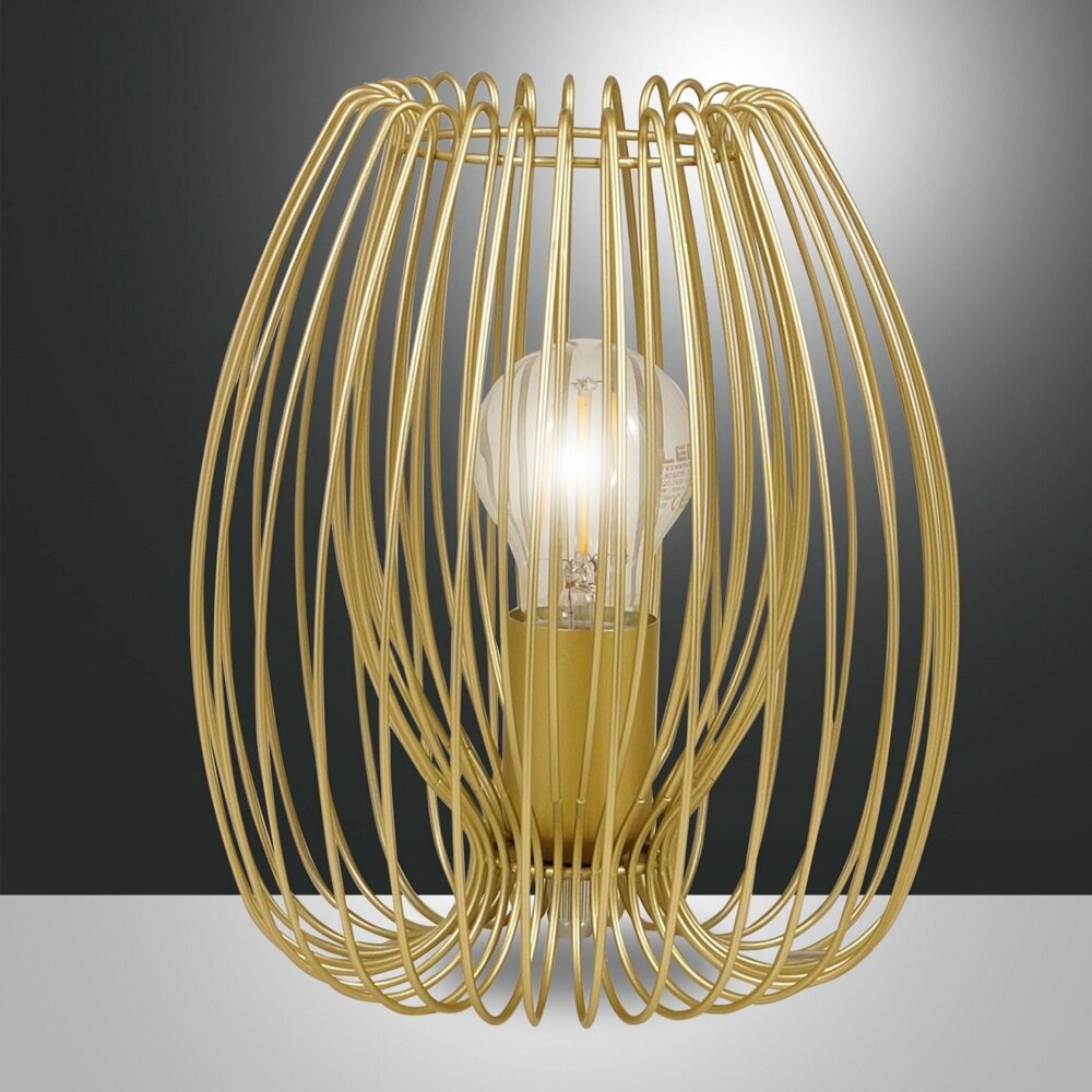 Fabas Luce 3677-34-225 Tischleuchte Camp 24cm gold E27 Bild 1