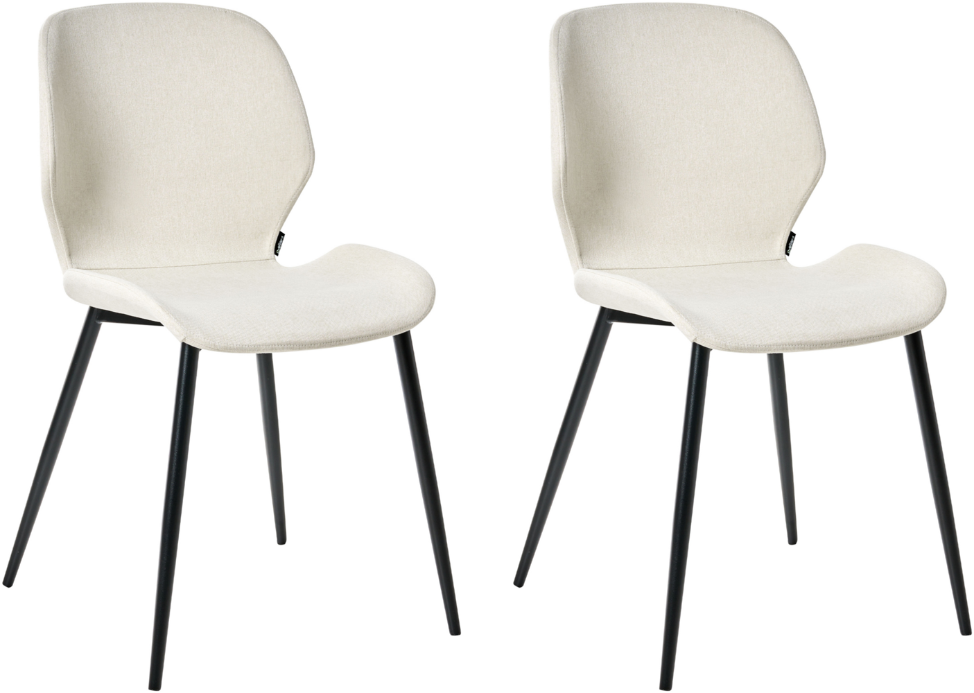 Konferenzstuhl 2er Set HOLLAND Stoff Hellbeige Bild 1