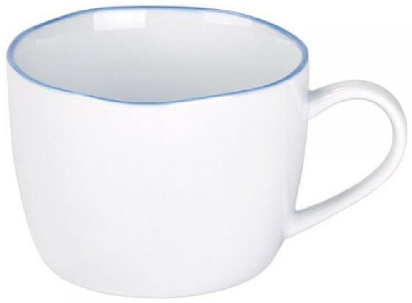 Lambert PIANA KAFFEE-/TEETASSE WEIß RAND HELLBLAU 60020040 SK Bild 1