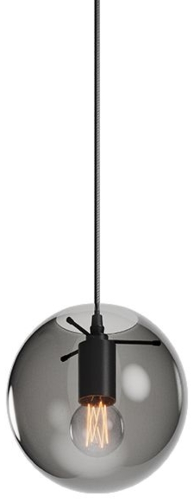 s.luce Orb Glaskugel Hängeleuchte Schwarz, Rauch Ø 20cm Bild 1