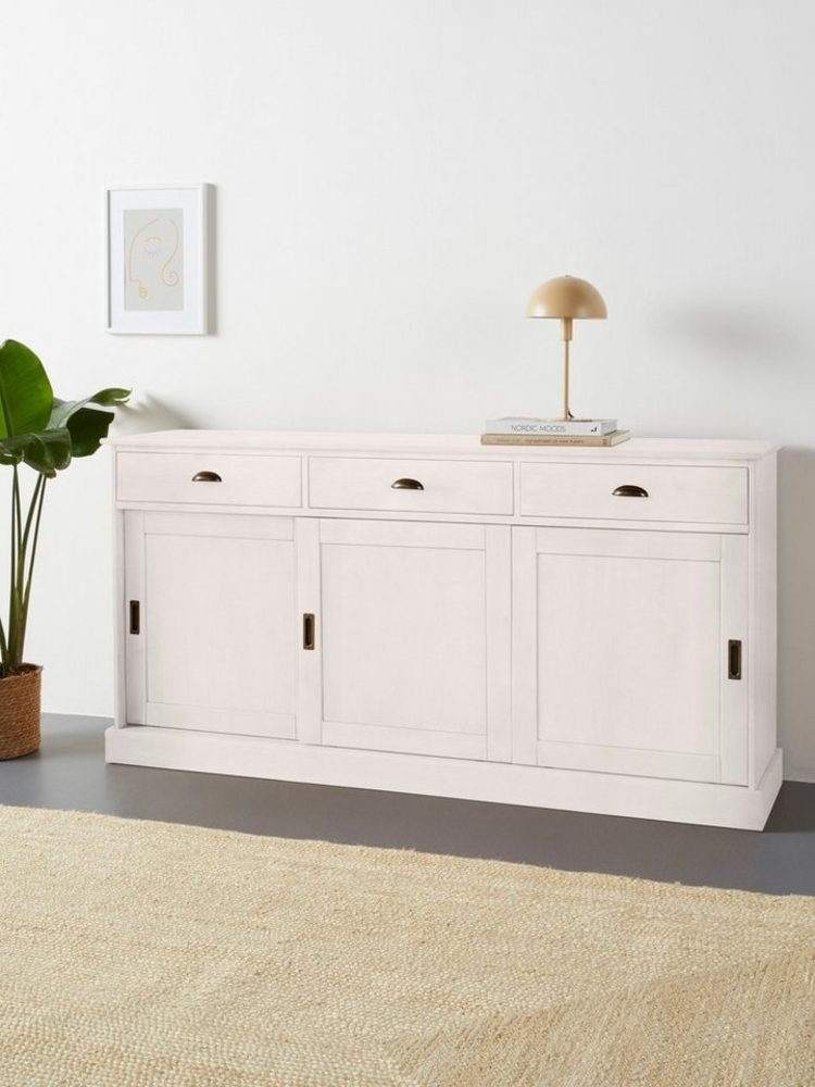 Home affaire Sideboard Schröder, Kommode, 3 Schiebetüren, 3 Schubkasten, aus massivem Kiefernholz Bild 1