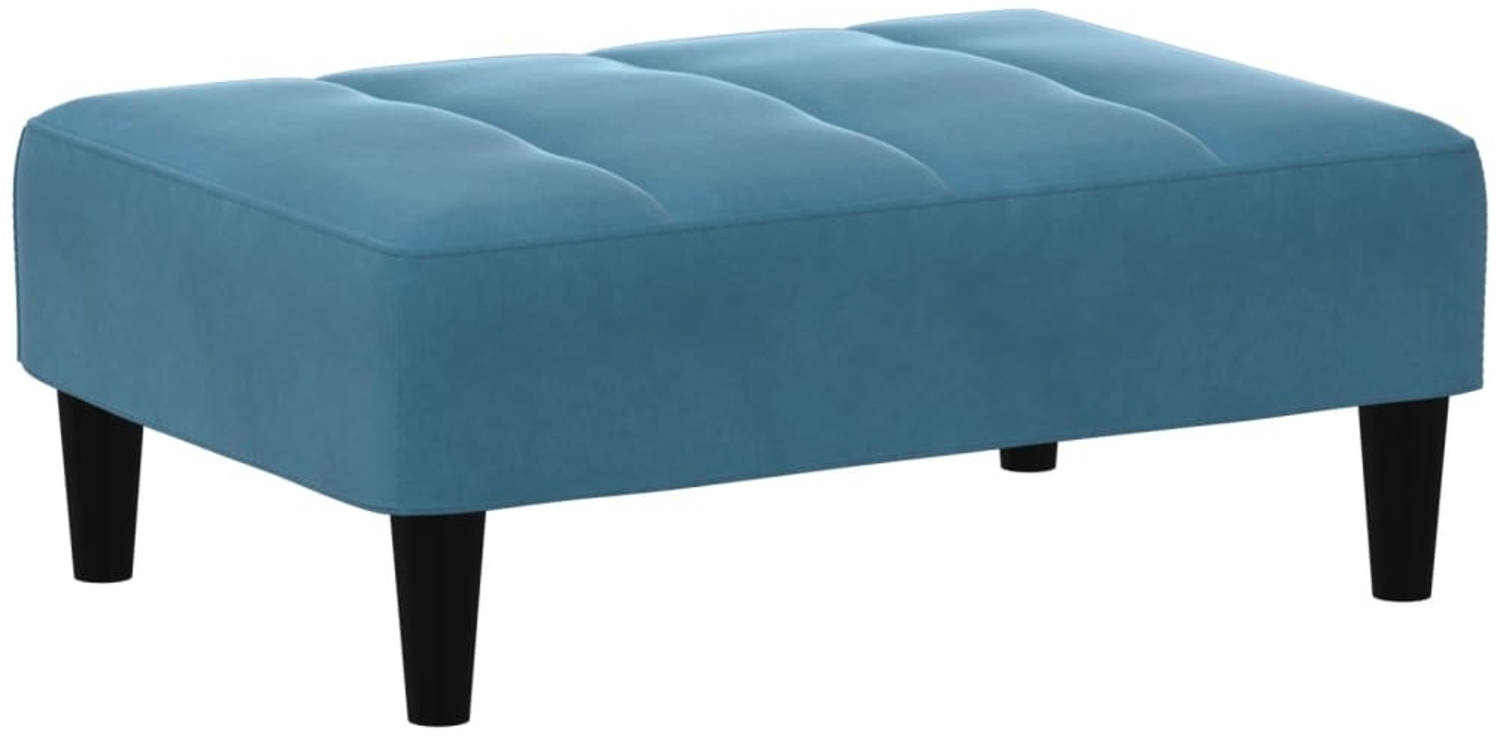 vidaXL Fußhocker Blau 77x55x31 cm Samt 4007365 Bild 1