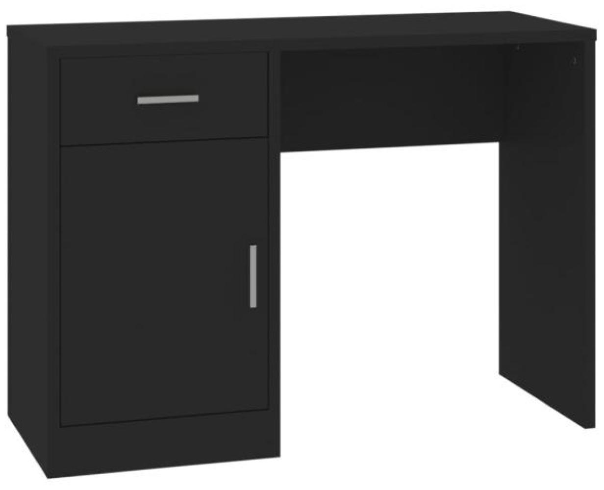 vidaXL Schreibtisch mit Stauraum Schwarz 100x40x73 cm Holzwerkstoff 342653 Bild 1