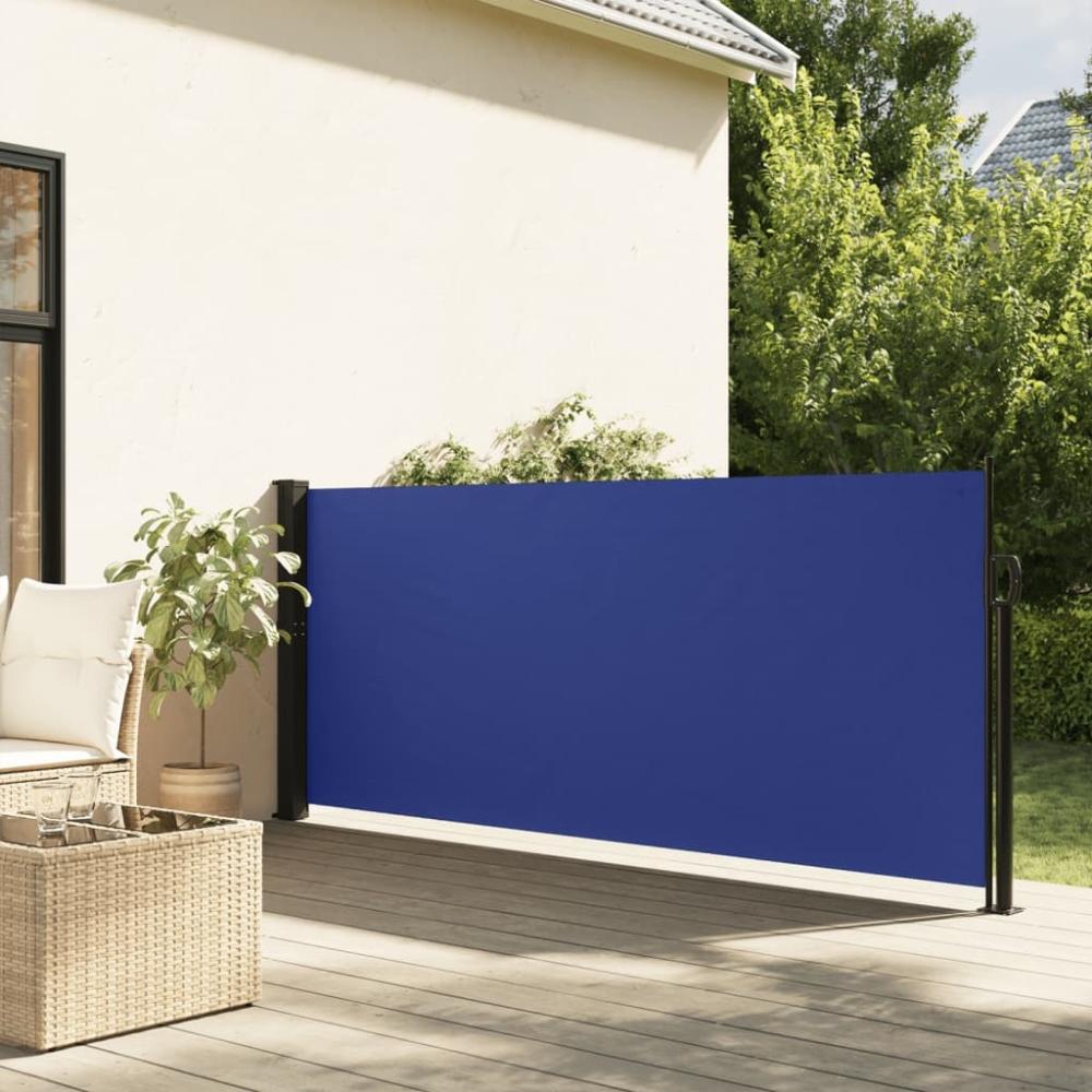 vidaXL Seitenmarkise Ausziehbar Blau 140x300 cm 4004296 Bild 1