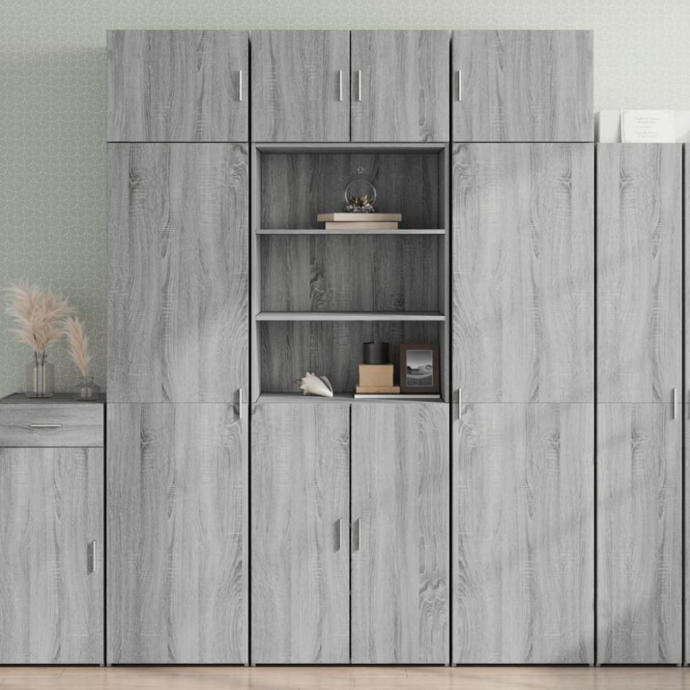 vidaXL Highboard Grau Sonoma 70x42,5x185 cm Holzwerkstoff 3281376 Bild 1