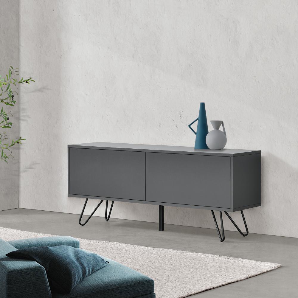 Sideboard Bollebygd 46,5x110x30cm Dunkelgrau en. casa Bild 1