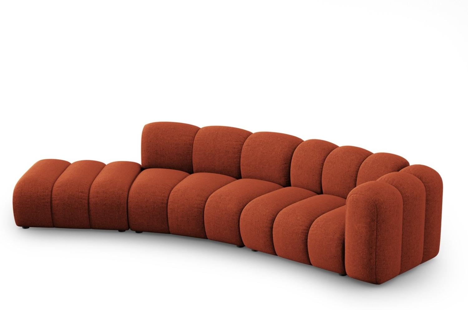 Micadoni Modulares Sofa Lupine 5-Sitzer Links Chenille Terrakotta Bild 1