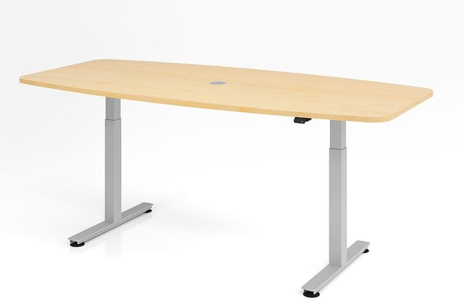 Konferenztisch mit Tastschalter, Ahorn Bild 1