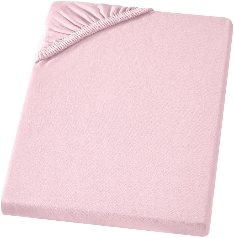 Carpe Sonno Feinjersey Bettlaken aus 100% Baumwolle, Rosa, 140-160 x 200 cm Bild 1