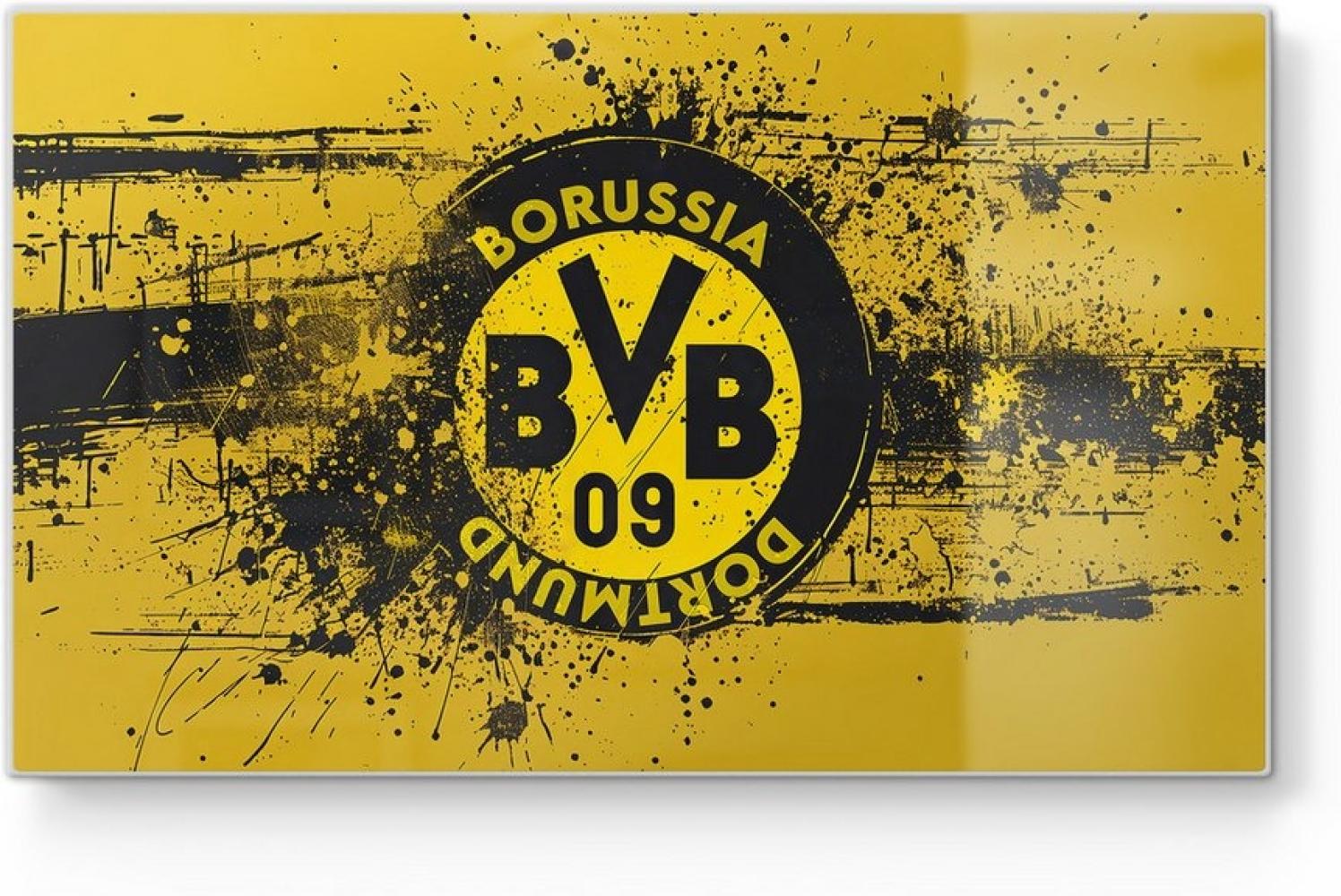 DEQORI Schneidebrett 'Wappen Borussia Dortmund', Glas, Platte Frühstücksbrett Schneideplatte Bild 1