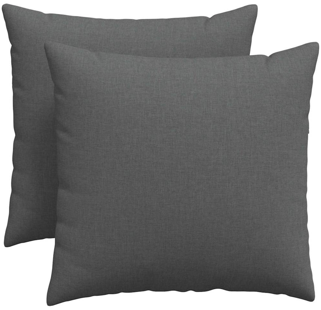 vidaXL Sofakissen 2 Stück Dunkelgrau 50 x 50 cm Stoff 42013955 Bild 1