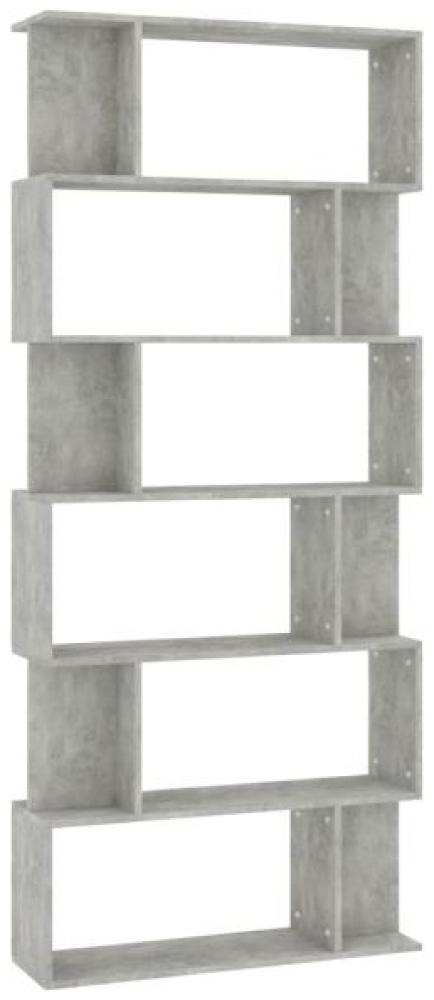 vidaXL Bücherregal/Raumteiler Betongrau 80 x 24 x 192 cm Holzwerkstoff 800094 Bild 1