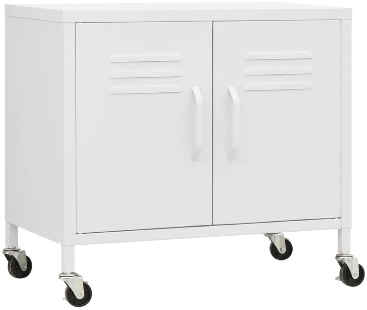 vidaXL Lagerschrank Weiß 60 x 35 x 56 cm Stahl Bild 1