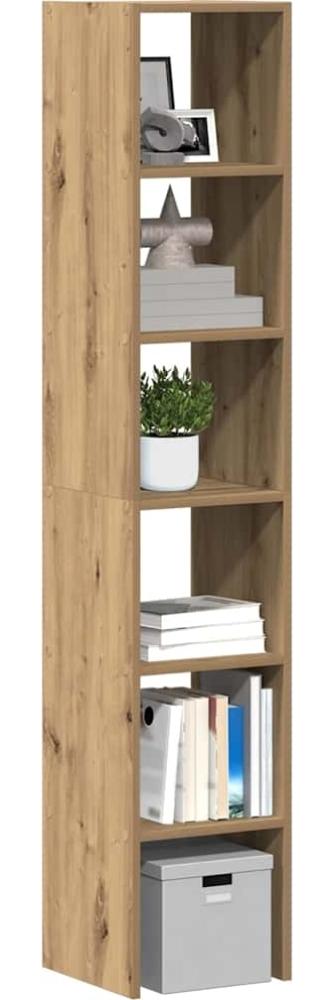 vidaXL Bücherregale 2 Stk. Stapelbar Artisan-Eiche 30 x 30 x 80 cm 858820 Bild 1