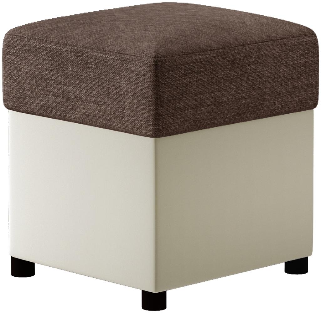 Pouf R1, Fußhocker, Braun Bild 1