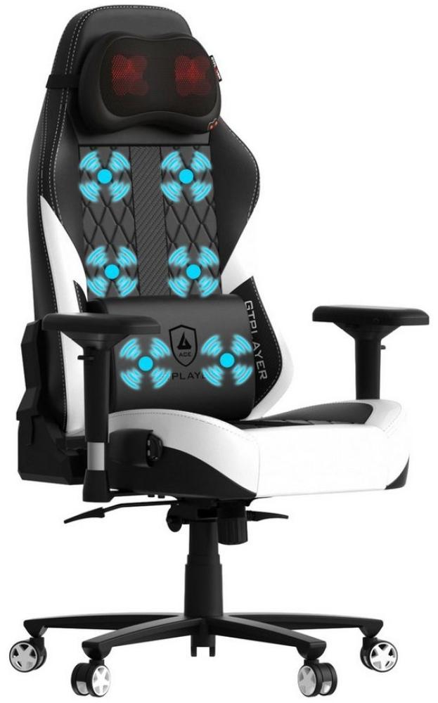 GTPLAYER Gaming-Stuhl mit Massage, Gamer Stuhl mit Taschenfederkissen Fußstütze, Ergonomischer Gaming Sessel Bürostuhl 4D Armlehnen Bild 1