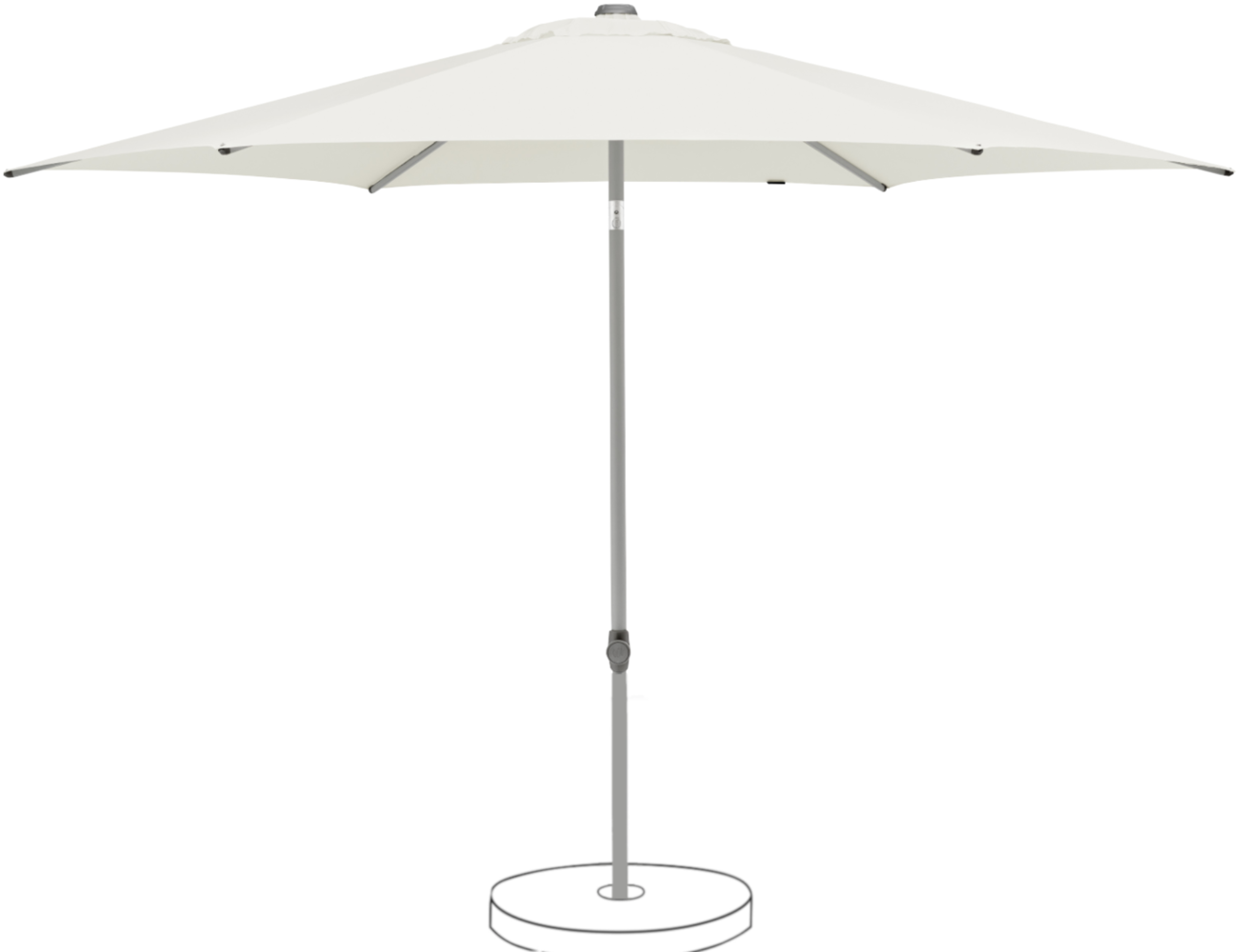 Suncomfort by Glatz Sonnenschirm / Mittelmastschirm "Pop Up 250", sand white, Ø 250cm Bild 1