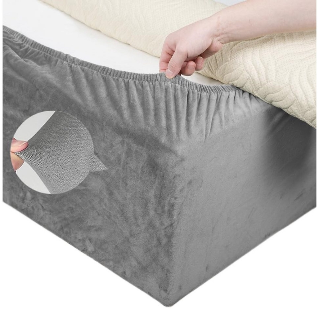Coonoor Bettwäsche Bettgestell Bettrock,Bettrahmenbezug aus Samt, Volant-Blattrockbezug, vollständig elastisch um die Basis Ihres Bettes Bild 1