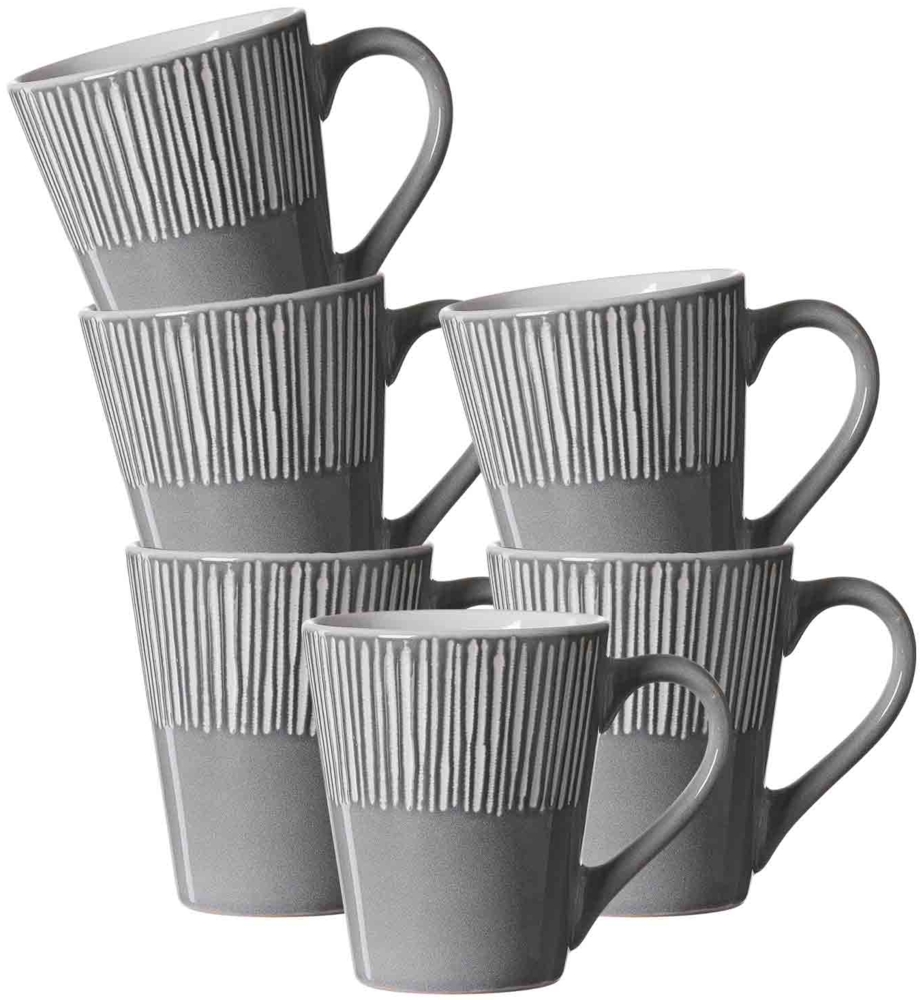 Ritzenhoff & Breker Banda Henkelbecher 315 ml 6er Set Grau - DS Bild 1