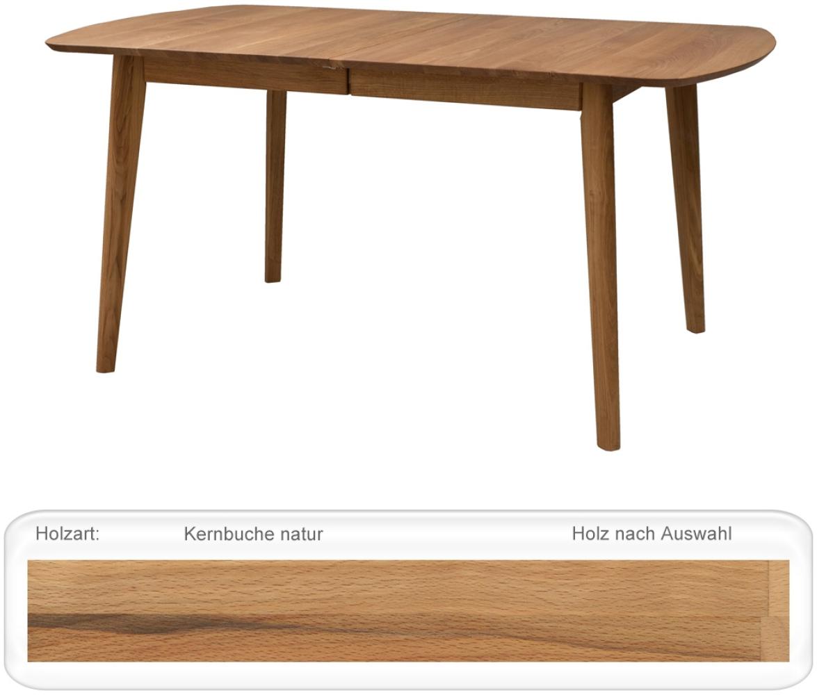 Ausziehtisch Alois 1XL verschiedene Größen Massivholz Tisch Varianten Kernbuche lackiert, 160(210) x 90 Mittelauszug Bild 1