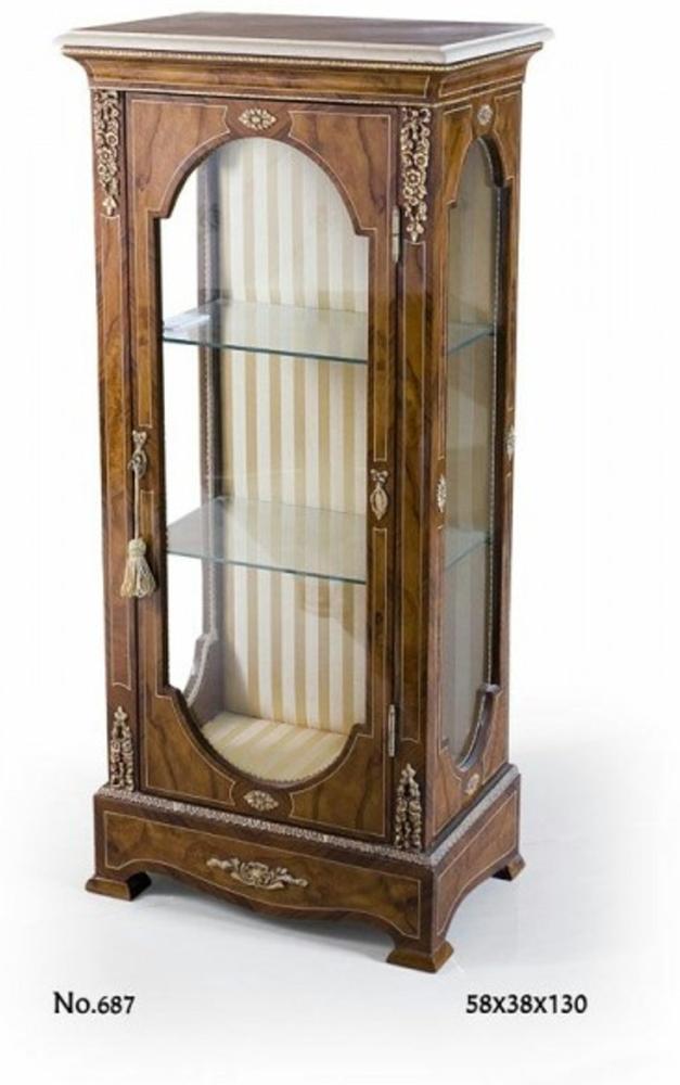 Casa Padrino Barock Vitrine 58 x 38 x H. 130 cm - Barock Möbel Bild 1