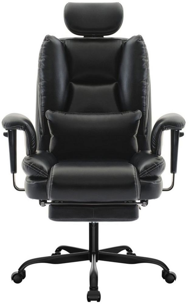SeedWave Chefsessel Bürostuhl mit Fußstütze, Anhebbarer Kopfstütze und Lendenkissen, Ergonomischer Chefsessel mit Verstärkte Rückenlehne und Sitzpolster Bild 1