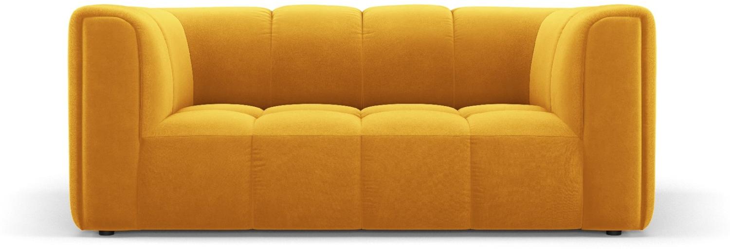 Micadoni Sofa Serena 2-Sitzer Samtstoff Gelb Bild 1