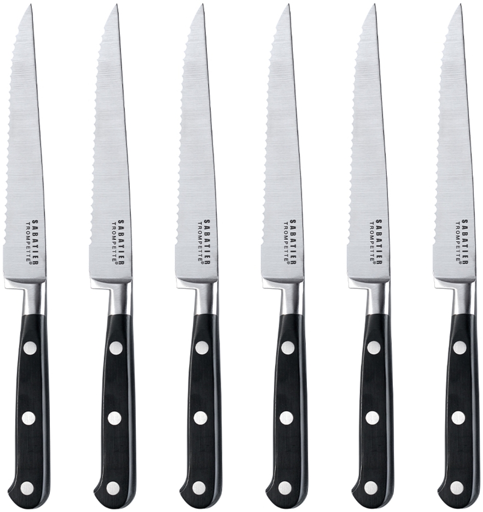 Richardson Sheffield SABATIER TROMPETTE Steakmesser Set 6-teilig schwarz Bild 1