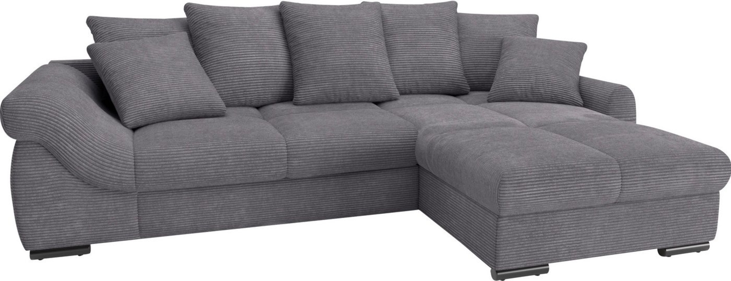 Mr. Couch Ecksofa Livorno DuraFlex, inkl. Hochschläfer-Bettauszug, XL-Bettkasten weiß beschichtet Bild 1