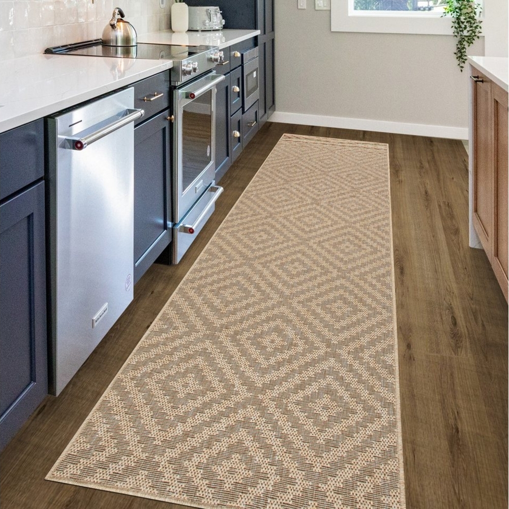 my home Teppich Cordoba auch als Läufer erhältlich, rechteckig, Höhe: 3 mm, In- und Outdoor geeignet, Sisal-Optik, Wetterfest & UV-beständig, Boho Bild 1