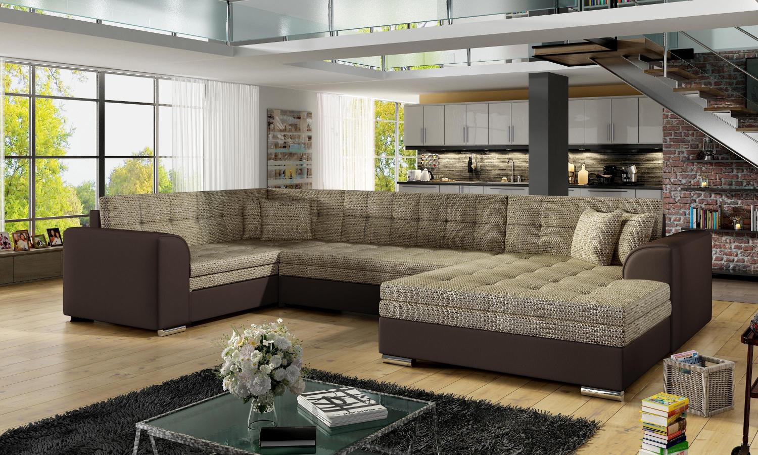 Wohnideebilder Damario Beige Ecksofas & Eckcouches Dam_14 Bild 1