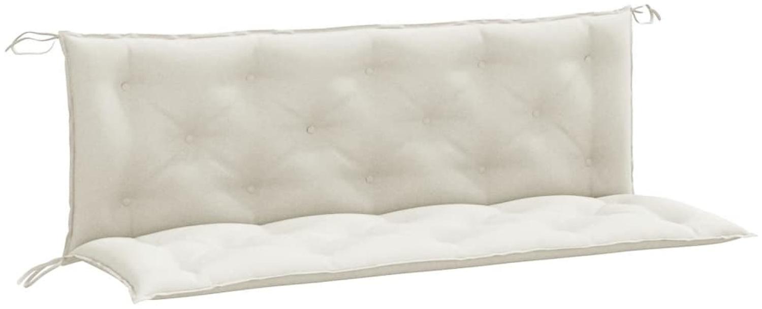 vidaXL Gartenbank-Auflagen 2 Stk. Melange Creme 150x50x7 cm Stoff 4002610 Bild 1