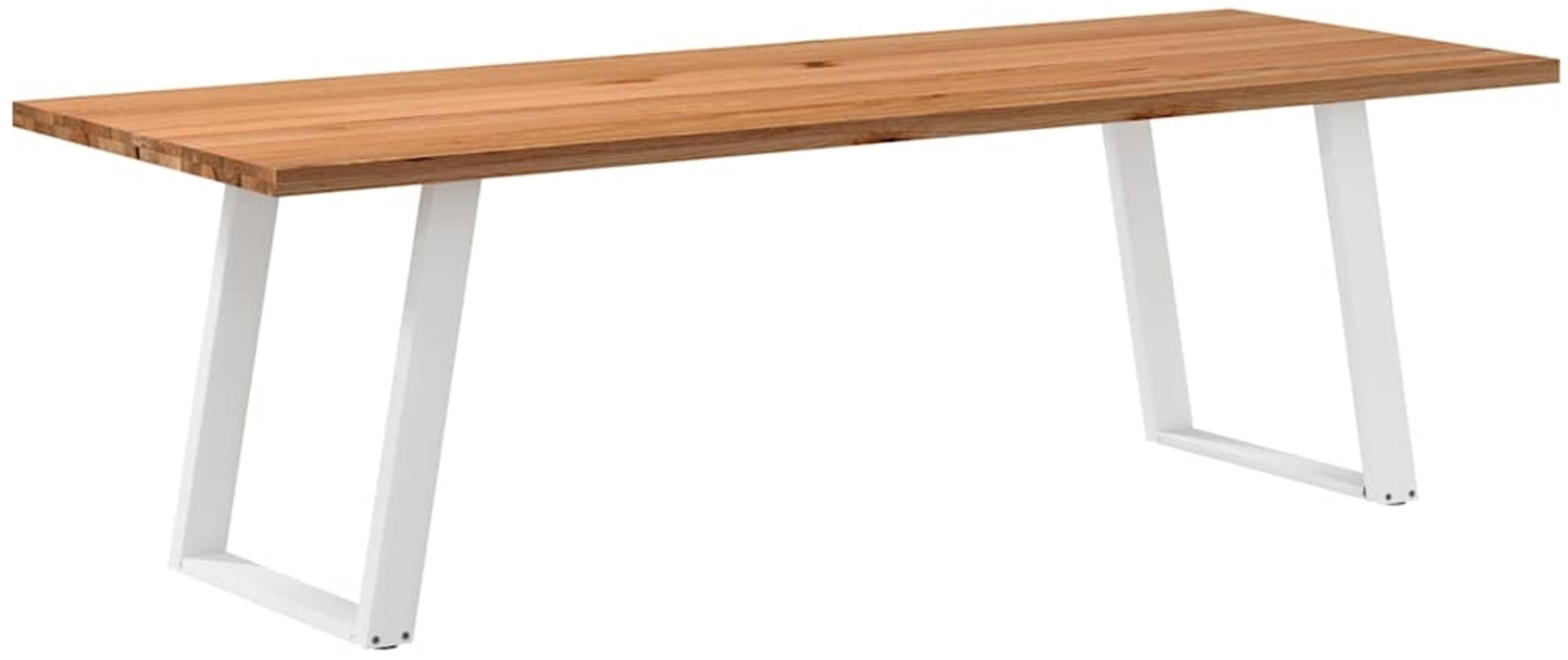 vidaXL Esstisch Hellbraun 240x90x74 cm Massivholz Eiche Rechteckig 3304343 Bild 1