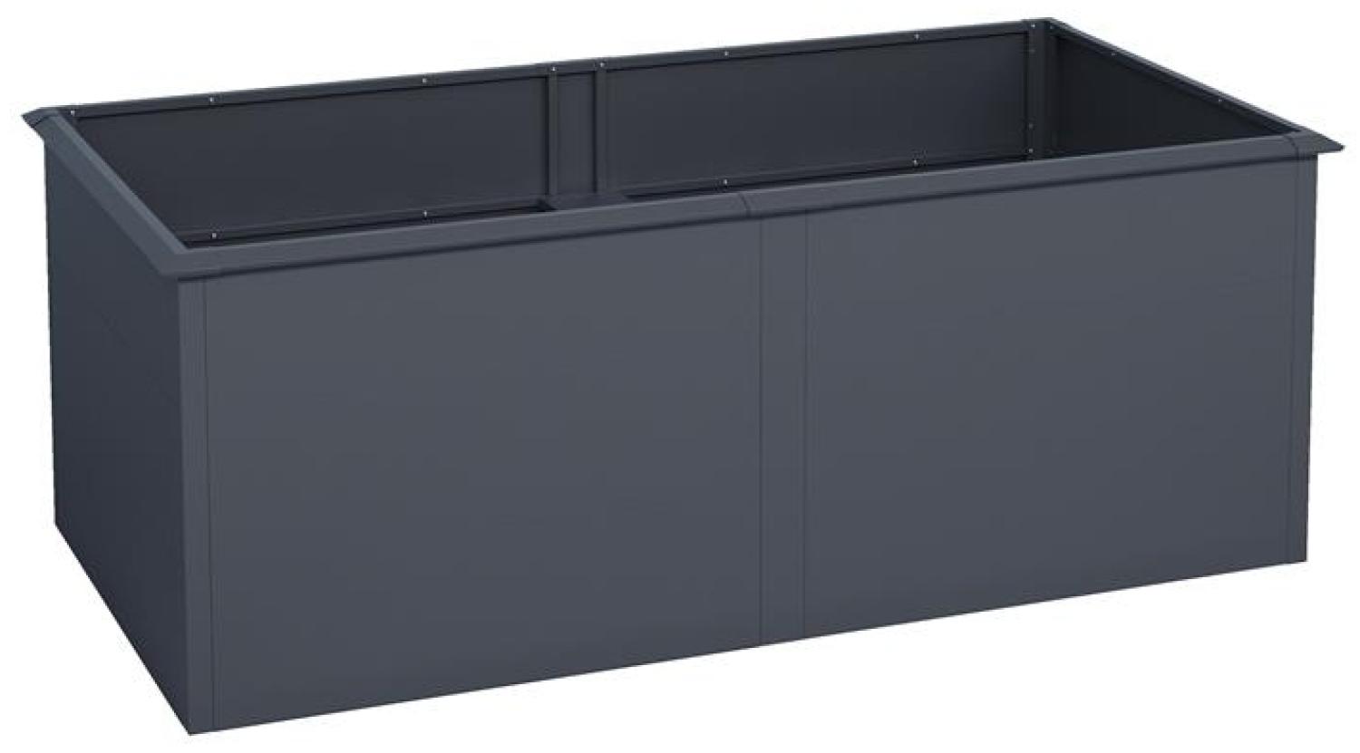 Hochbeet Design Gemüsebeet Pflanzbeet 200x100x77 cm mit Schneckenkante Anthrazit Bild 1