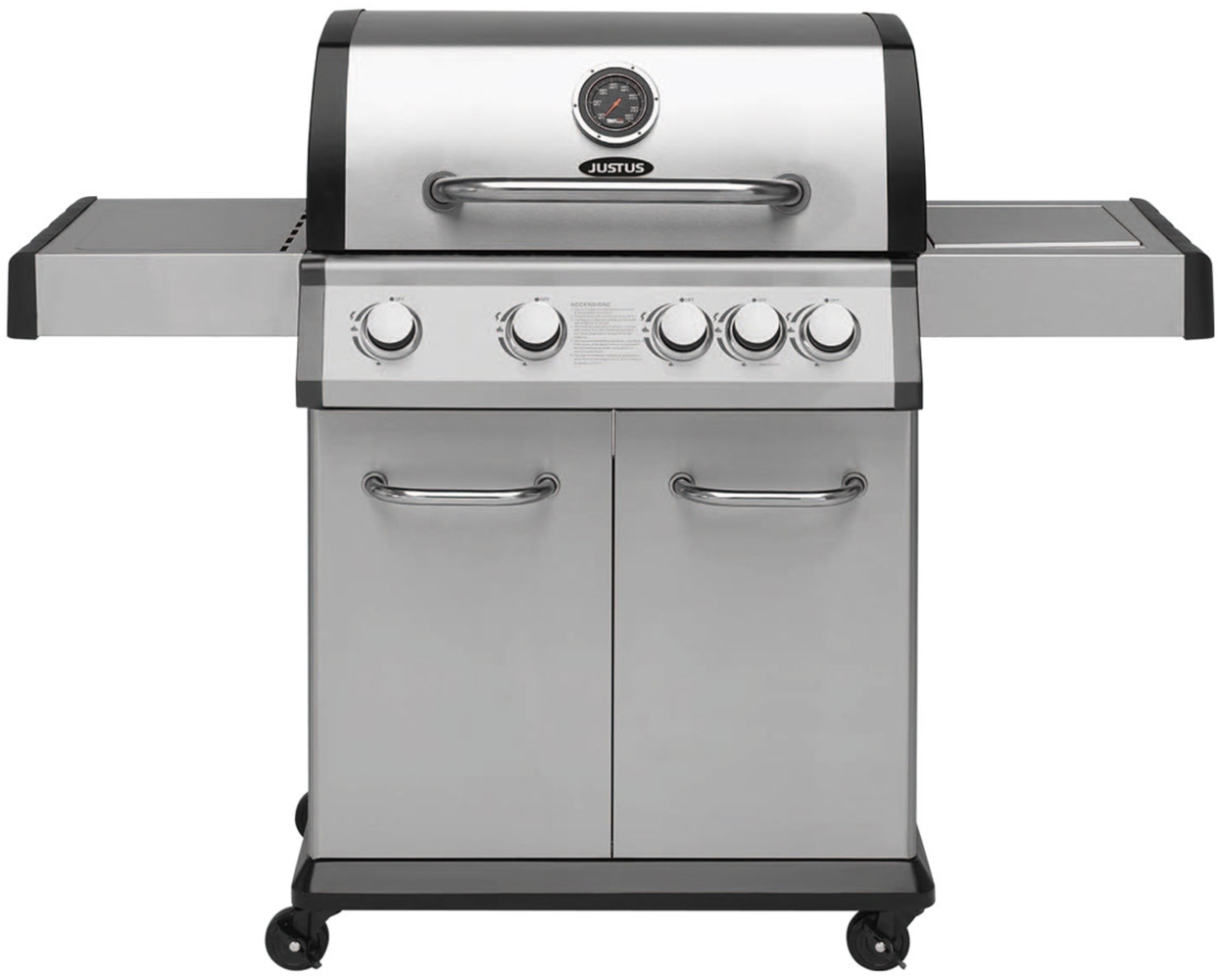 Justus BBQ Gasgrill "Geras", silber,4+1 Brenner Bild 1