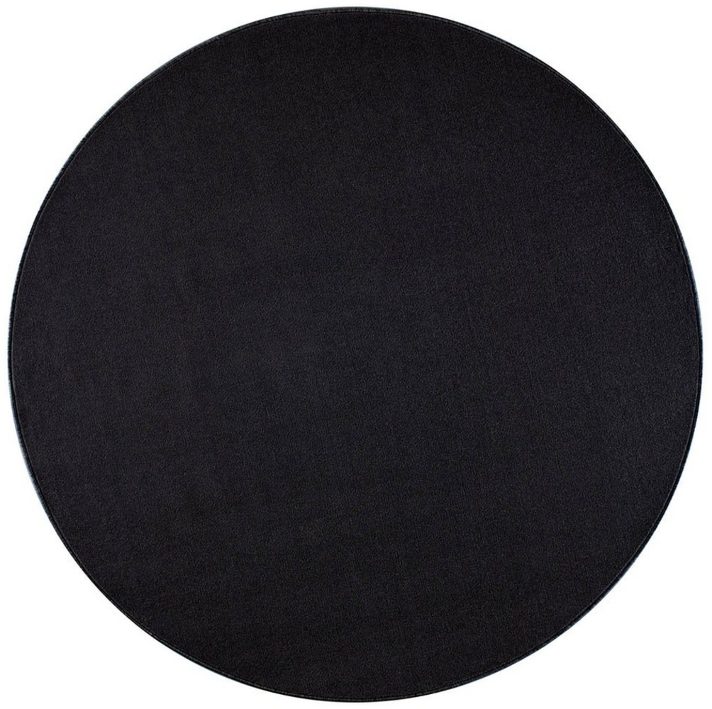 HANSE Home Teppich Teppich Nasty rund schwarz, rund, Höhe: 8.5 mm Bild 1