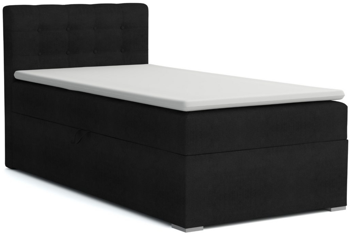 Deine Möbel 24 Boxspringbett JUNG 3 Polsterbett Jungendbett inkl. Matratzen H3 / H4 inkl. Topper (Boxbett für Jugendliche Creme Grau Beige Hellgrau Dunkegrau Anthrazit Schwarz, 3-St, Bonellfederkernmatratze H3 Taschenfederkernmatratze H4), 90x200 100x2... Bild 1